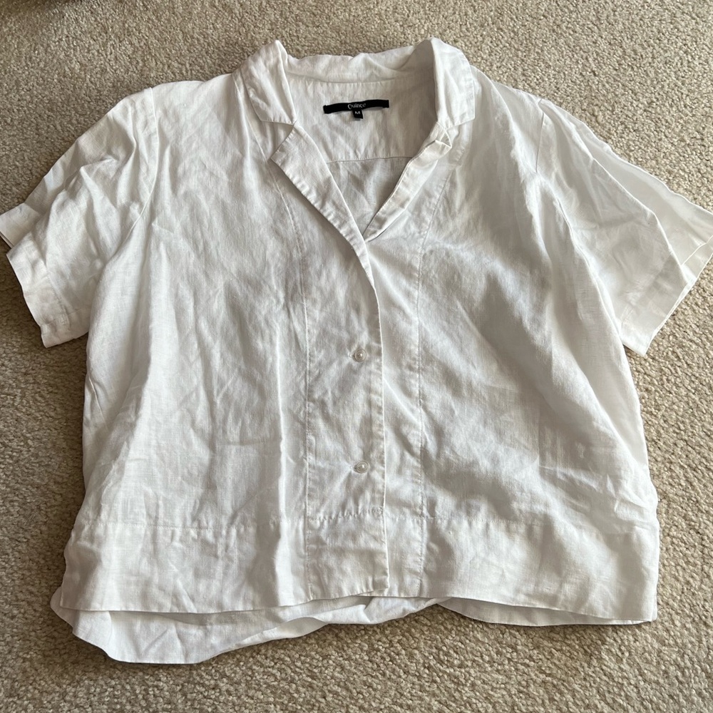 European Short Sleeve Shirt in White